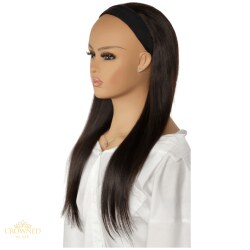 Elevate your style with crownedbyher’s straight headband wigs. Our premium quality 100% human hair wigs are designed to fit securely and comfortably, giving you the freedom to style your hair however you like.