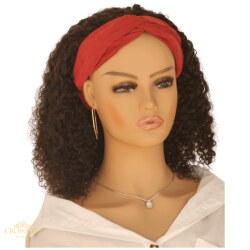 Crowned Kinky Headband Wig is ideal for beginners, our 100% human hair wig offers easy installation, adjustable fit, and versatile styling.