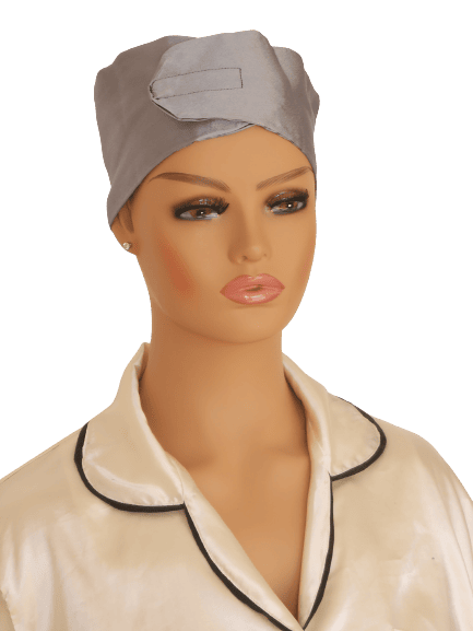 Grey Velcro Satin Silk Edge Wrap - Crowned By Her